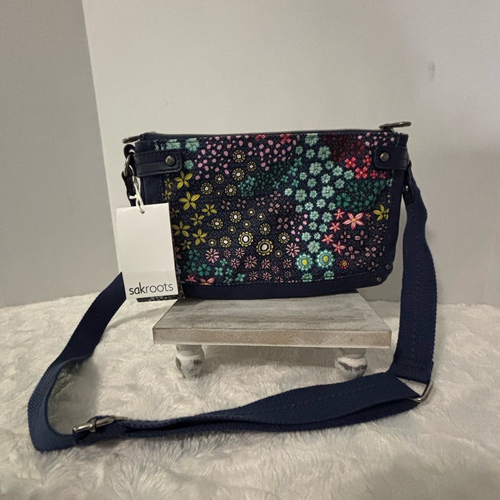 Sakroots Floral Crossbody Bag Triple Gussett  - Multicolor